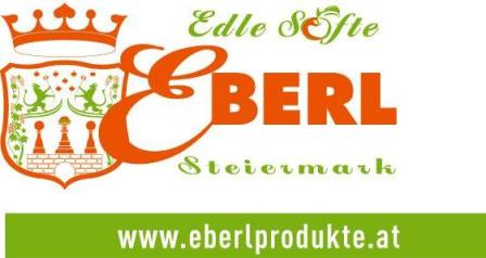 Logo Edle Säfte Eberl in Orange und Grün