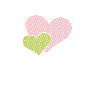 Logo von Mama zu Mama, zwei Herzen in rosa und grün